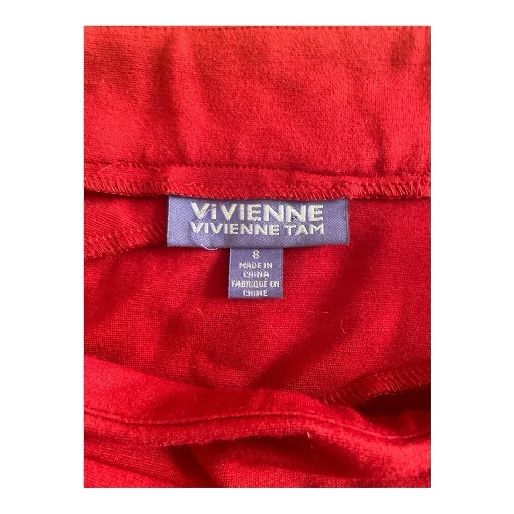 Vivienne Tam Red Textured Mini Skirt Size 8